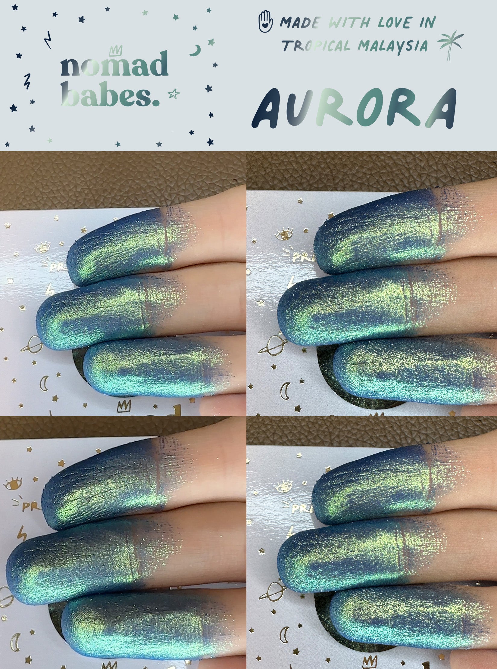 Aurora Series 1.13 Duo chrome Eyeshadow Makeup Chameleon Nomad Babes