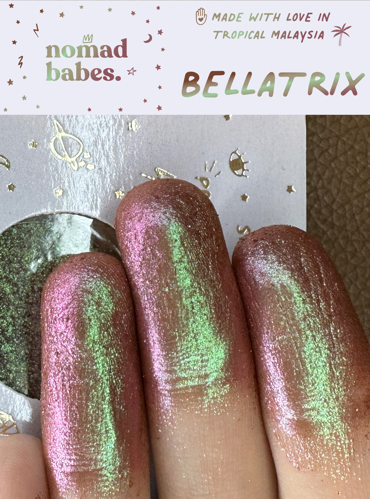 Bellatrix Series 1.14 Duo chrome Eyeshadow Makeup Chameleon Nomad Babes