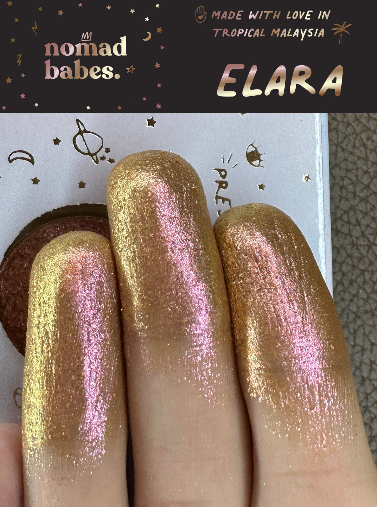 Elara Series 1.15 Duo chrome Eyeshadow Makeup Chameleon Nomad Babes