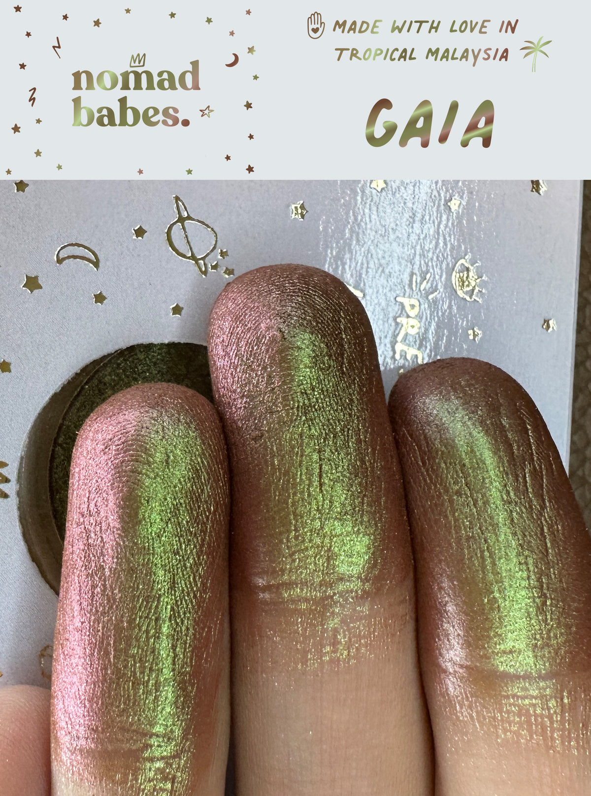 Gaia Series 1.17 Duo chrome Eyeshadow Makeup Chameleon Nomad Babes